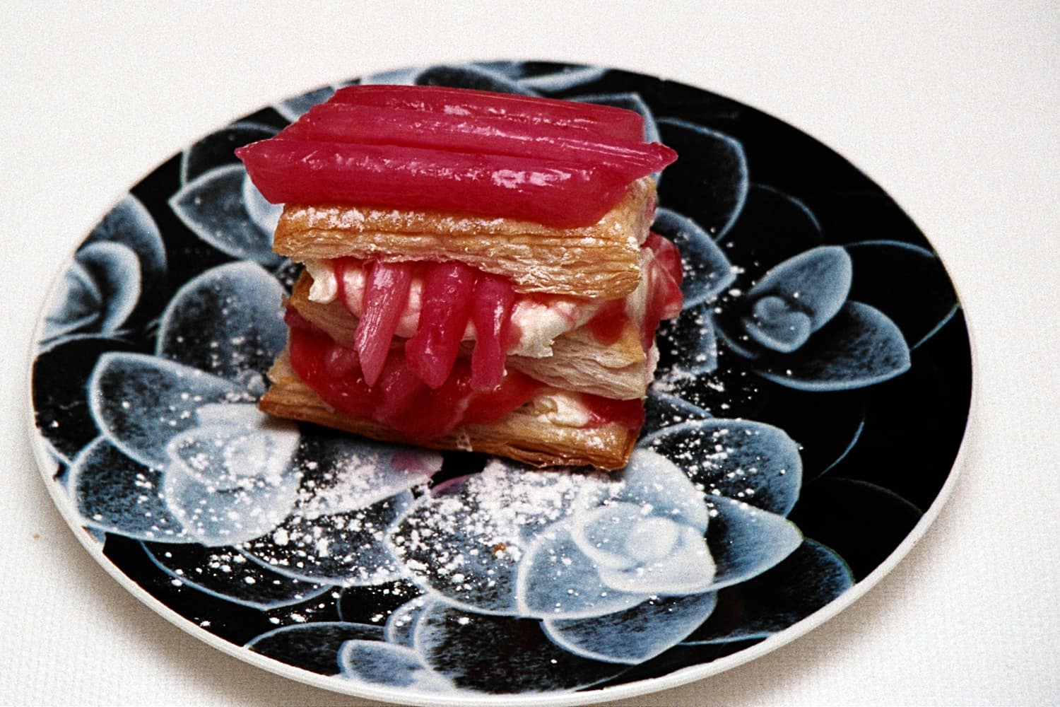 Fromage Frais Cream and Rhubarb Mille-Feuilles