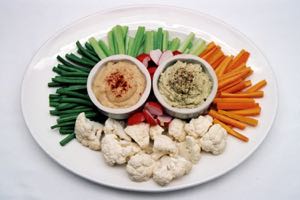 Vegetable Batons with Dips