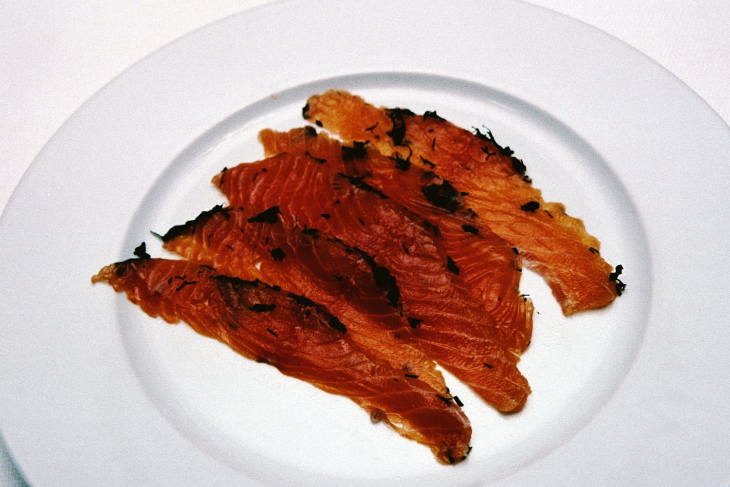 Gravlax, sliced and ready to eat