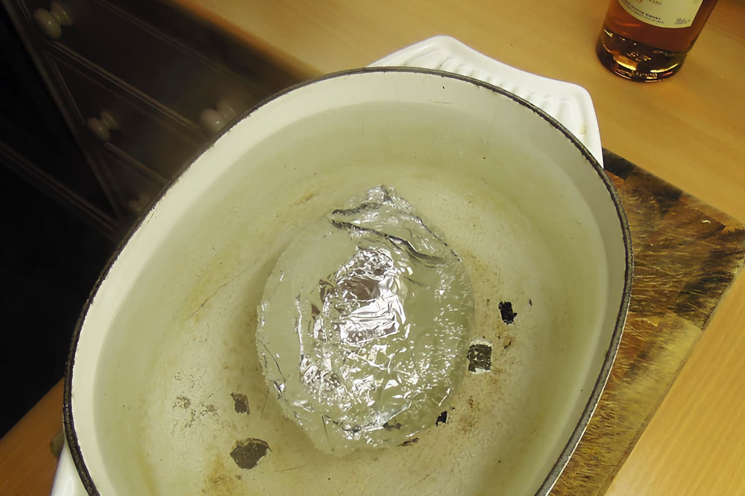 Cooking the haggis in foil