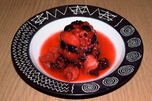 Spiced Iced Berry Puddings