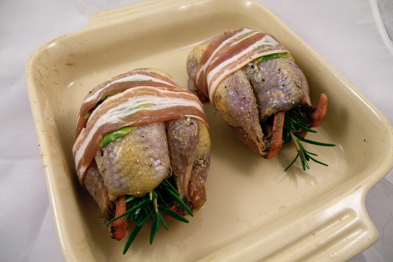 Partridge prepared to be roasted
