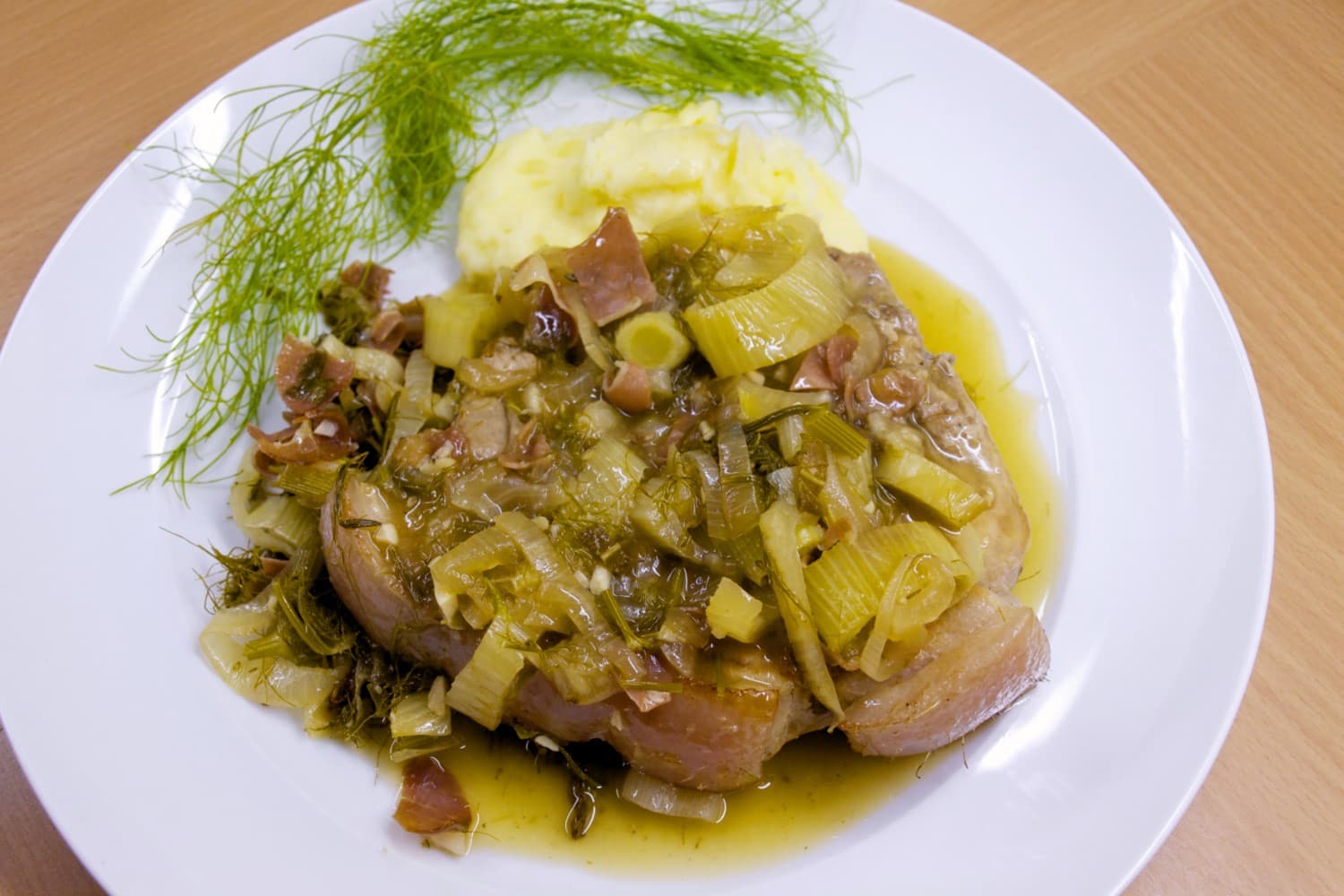 Iron Age Pork Chops with Fennel and Apple